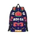 thumbnail image 3 of Balery Happy Mardi Gras Vintage Canvas Backpack for Men and Women - Large Capacity, Durable Travel Laptop Bag for School, Work, Hiking, and Outdoor Activities, 3 of 7