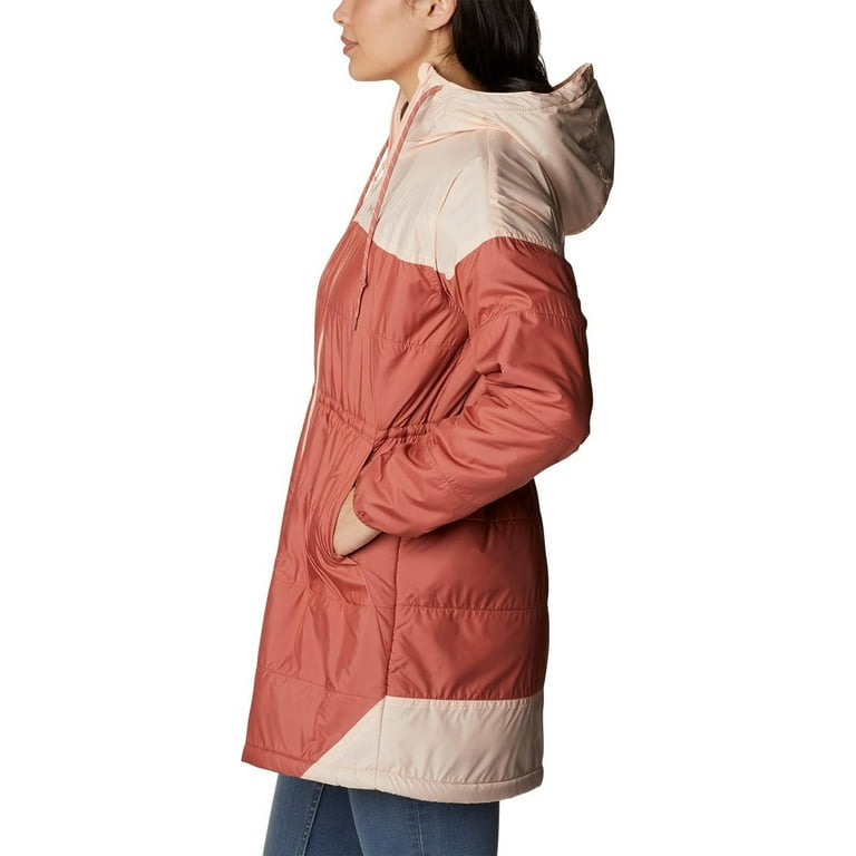 XX-Large Coral/Peach Jacket, Columbia Lined Flash Women\'s Challenger Long Dark Blossom, Sherpa
