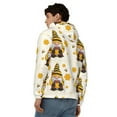 thumbnail image 4 of Kdxio Beekeeper Gnome Holding A Glass Print Men Hoodies Casual Hoodies for Men with Zip Pockets Full Zip Long Sleeve Sweatshirt Sports Hooded Jacket-Small, 4 of 5