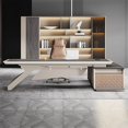 thumbnail image 3 of Work Writing Executive Desk Corner Wall Music Studio Drafting Table Meeting Appoint Long Desk Schreibtisch Italian Furniture My Lux Decor Round, 3 of 11