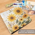 thumbnail image 4 of FORMRS 3 Ring Photo Album 4"x6" Self Adhesive Large Capacity PU Leather Cover, Beige Sunflowers, 4 of 7