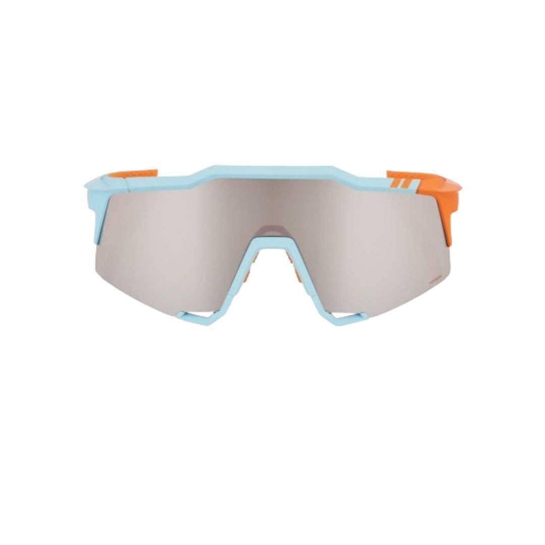 100% Speedcraft Sunglasses - Matte White, HiPER Silver