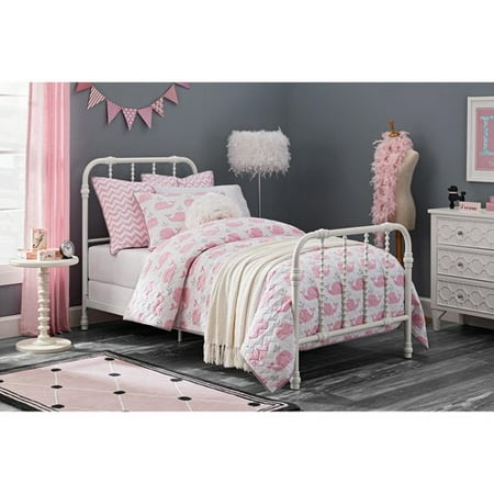 Twin Emilia Metal Bed White - Room & Joy
