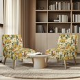thumbnail image 4 of HELLHERO Stain Protection Elastic Bottom Armless Slipper Chair Soft Cover for Chair Without Arms, Armless Accent Chair Cover Oil Painting Style Daffodil Floral Print, 4 of 8