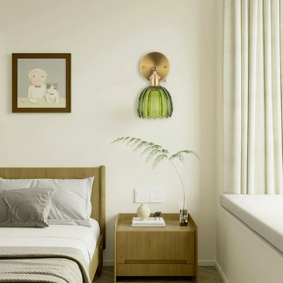 DENEST Tulip Flower Wall Lamp Creative Vintage Flower Wall Lamp LED, Halogen Lamp