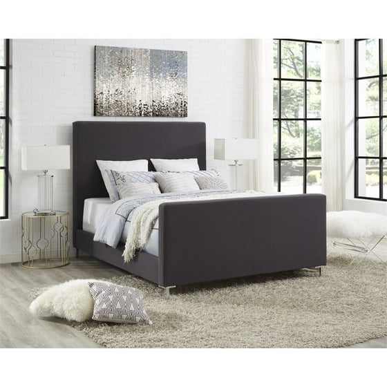 Alex Dark Grey Linen Bed Frame Queen Size Upholstered Tufted Alex Dark Grey Linen Bed Frame Queen Size Upholstered Tufted Com