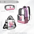 thumbnail image 4 of ZUXONGSY Book Axolotl Print Clear Backpack Set 3 Pcs, Heavy Duty Transparent See Through Backpack with Lunch Bag & Pencil Pouch Stadium Approved for Back to School, 4 of 5