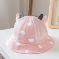 thumbnail image 5 of Gorra de pescador para niños decorativa: Sombrero informal de cubo para bebé con dibujos animados, sombrero con protección solar, 5 of 5
