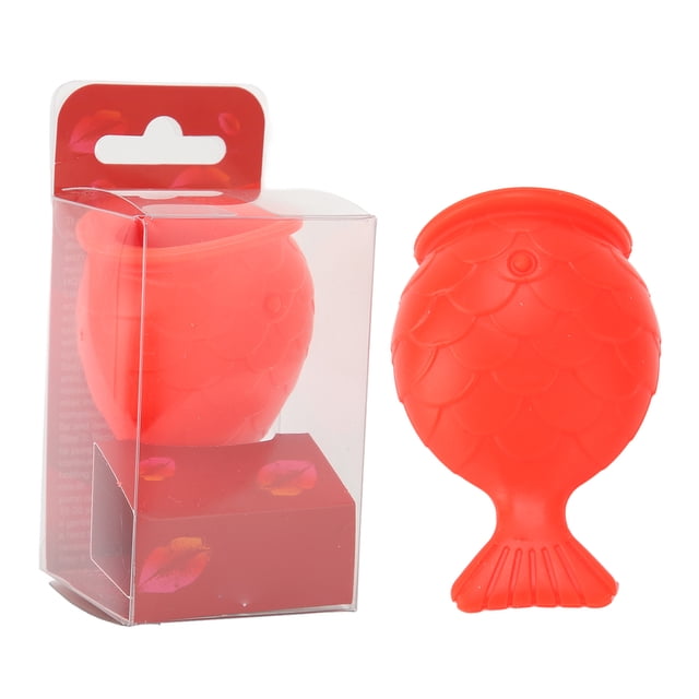 Herramienta para dar volumen a los labios, de silicona, portátil, reutilizable, con forma de pez, para citas.