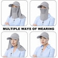 thumbnail image 5 of Yirtree Foldable Sun Cap, Fishing Hats, UPF 50+ Protection Caps with Face Mask Neck Flap, 5 of 8