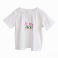 thumbnail image 4 of kpoplk Girls Basic Plain T Shirts 5-16 Years Kids Cotton Summer Tops Crewneck Short Sleeve Tees(White,1-2 Y), 4 of 5