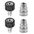 thumbnail image 1 of 4 Pcs Acier Inoxydable 14 mm Haute Pression Lave-Auto Connecteur Rapide 3/8, 1 of 8
