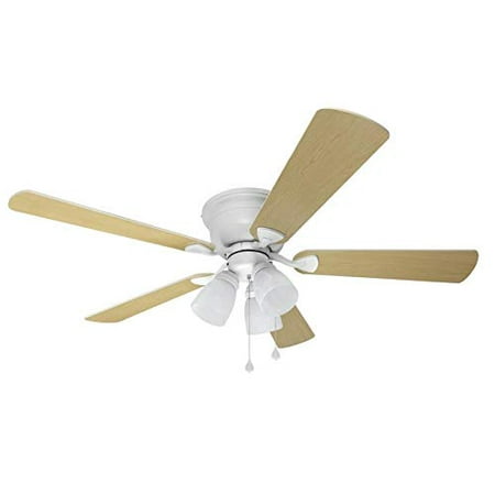 Harbor Breeze Centreville 42-in White Indoor Flush Mount Ceiling Fan with Light Kit - Product Is Brand New - Retail Packaging Maybe Opened Or Damaged