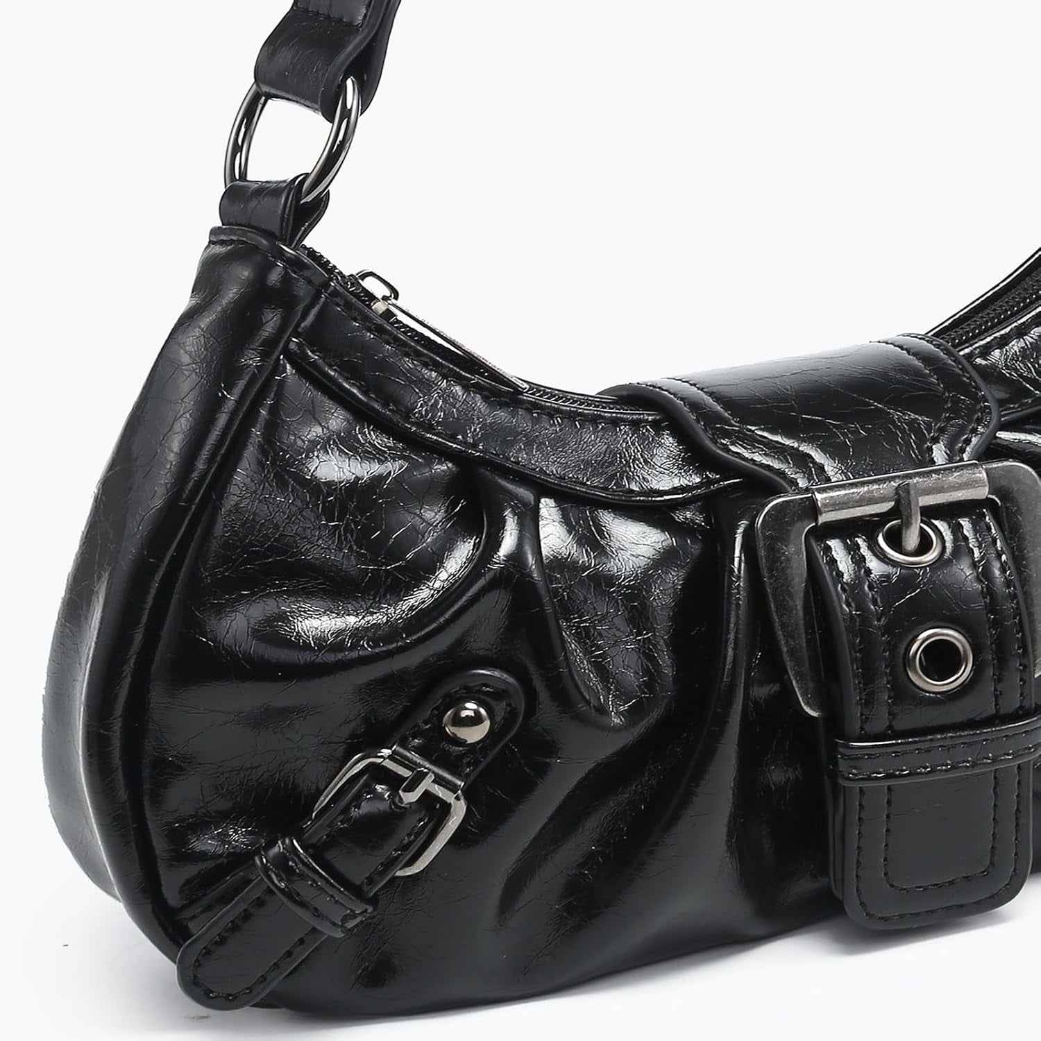Shoulder Bag for Women Top Handle Handbag Purse Y2K Hobo Clutch Small Punk Purse Trendy
