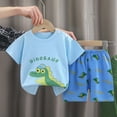 thumbnail image 2 of NOLDARES Little Boy Dinosaur Print Short Sleeve T-Shirt Shorts Summer Play Clothes 12M-5T Blazer,3-4 Y, 2 of 4