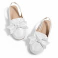 thumbnail image 4 of Rexoro Girls Dress Shoes Flats Sparkly Glitter Fabric Elastic Slingback Toddler Loafers for Party, 4 of 7