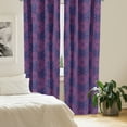thumbnail image 2 of Ambesonne Ethnic Window Curtains, Paisley Flower, Each 28" W x 84" L, Dark Blue Purple, 2 of 4