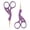 Set of 2 Scissors - Purple, variant on Allary 260 Ultra Fine Stork 3-1/2 Inch Needlework Scissors in Assorted Colors - Multipacks Set of 2 Scissors - Purple