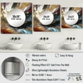 thumbnail image 4 of Designart "Smooth Euphoria Abstract Gold Black Blue II" Abstract Painting Square Mirror Wall Decor Modern - Large Multicolor Square Bathroom Mirror - Square Printed Wall Mirror Art, 4 of 5