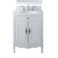 thumbnail image 5 of Benton Collection 26" Distressed White Cottage Bathroom Vanity with White Marble Top, 5 of 5