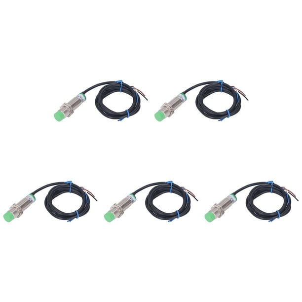 Interruptor De Proximidad, Sensor De Proximidad Inductivo Protección De Conexión Inversa ABS aleación De Aluminio M18 PNP 5 Piezas Para Máquina Herramienta