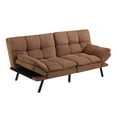 Mainstays Memory Foam Futon, Camel Faux Suede Fabric