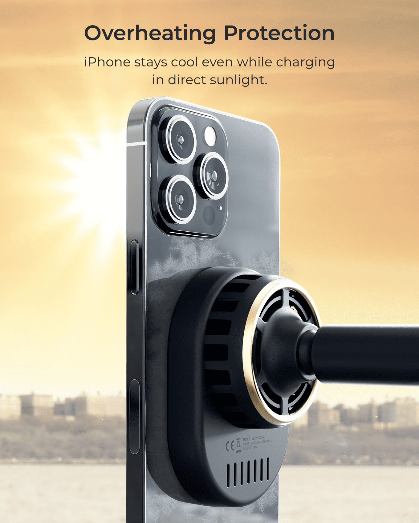 Velox Wireless Pro - MagSafe Compatible Dash & Windshield Car Mount Phone Holder - Blue (Car Charger Included)