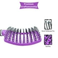 thumbnail image 2 of VONTER Curved Vented Hair Brush,Vent Brush, Styling for Thick Long Hair, Detangling Massage Brush for Women or Men,Vent Detangling Dryer Brush ,Fast Drying Blow Dryer Brush Wet/Dry-Purple, 2 of 8