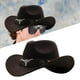 thumbnail image 1 of Sombrero de vaquero de decoración occidental, sombreros de fieltro térmicos novedosos, impermeables, cómodos, informales, sombrero de para Café Macarena Sombrero de vaquero, 1 of 8