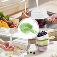 thumbnail image 7 of SugarBloom Two-Layer Fruit and Berry Strainer Basket with Handle, Removable Draining Basket for Kitchen, Handheld Colander for Blueberries, Veggies, and Small Fruits,Green, 7 of 7