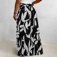 thumbnail image 5 of Cmfcve Women's Plus Size Summer Wide Leg Palazzo Pants High Waisted Flowy Casual Lounge Boho Beach Trousers, 5 of 6