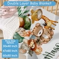 thumbnail image 5 of KAINSY Hatchaa Baby Crib Set, Custom Name Nursery Bedding Set for Toddlers, Woodland Animals Baby Crib Bedding Set for Baby Boys Girls, Double Layer Flannel Bedding Crib Sets Customized Gift, 5 of 8