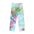 thumbnail image 4 of Balery Dragonfly Floral print Men's Pajama Pants,Ultra Lightweight Pjs,Lounge Pant-Large, 4 of 9