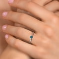 thumbnail image 4 of Gem Stone King 10K Two Tone Gold London Blue Topaz Engagement Ring for Women | 0.33 Cttw | Round 4MM | Gemstone November Birthstone | Size 6, 4 of 6