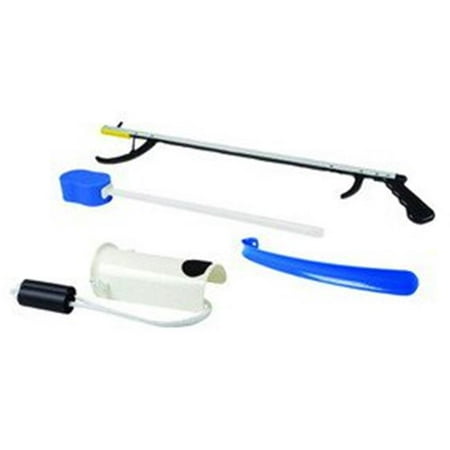 Reacher Grabber 18 Hip Kit No 1 - 32 in. Reacher, Contoured Sponge, Sock & Stocking Aid, 18 in. Plastic Shoehorn ()