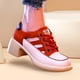 thumbnail image 1 of Sandalias de Tacón para Mujer Zapatos de Transpirable Moda Casual Punta Cerrada Zapatillas de de Sandalias de Tacón de , Rojo, 36, 1 of 8