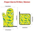thumbnail image 3 of Oven Mitts and Pot Holders 4 Piece, Teal Hammerhead Shark High Heat Slip Resistant Oven Mitt and Trivets Set Kitchen Oven Glove Pot Holders for Cooking Baking Grilling, 3 of 7