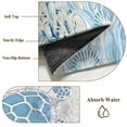 thumbnail image 2 of Blue Turtle Coastal Round Rug 4ft Washable Circle Entryway Rugs Non Slip Coral Summer Beach Nautical Ocean Blue Area Rug Indoor Floor Carpet for Bedroom Kitchen Living Room Home Office Dining Room, 2 of 8