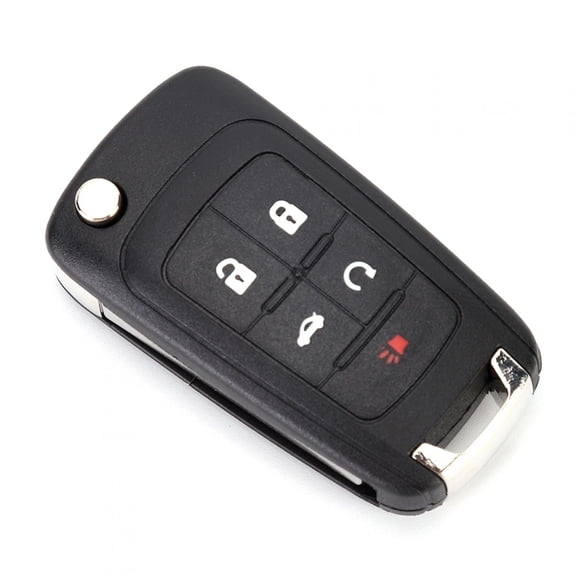 Keyless Entry Remote, 5 Buttons Cover Replacement Key Fob Case Key Fob Battery Replacement, Flip Key Fob For Car 2010-2013 Men Key