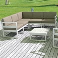thumbnail image 6 of Luxury Commercial Living 25.5" White Patio Square Coffee Table, 6 of 9