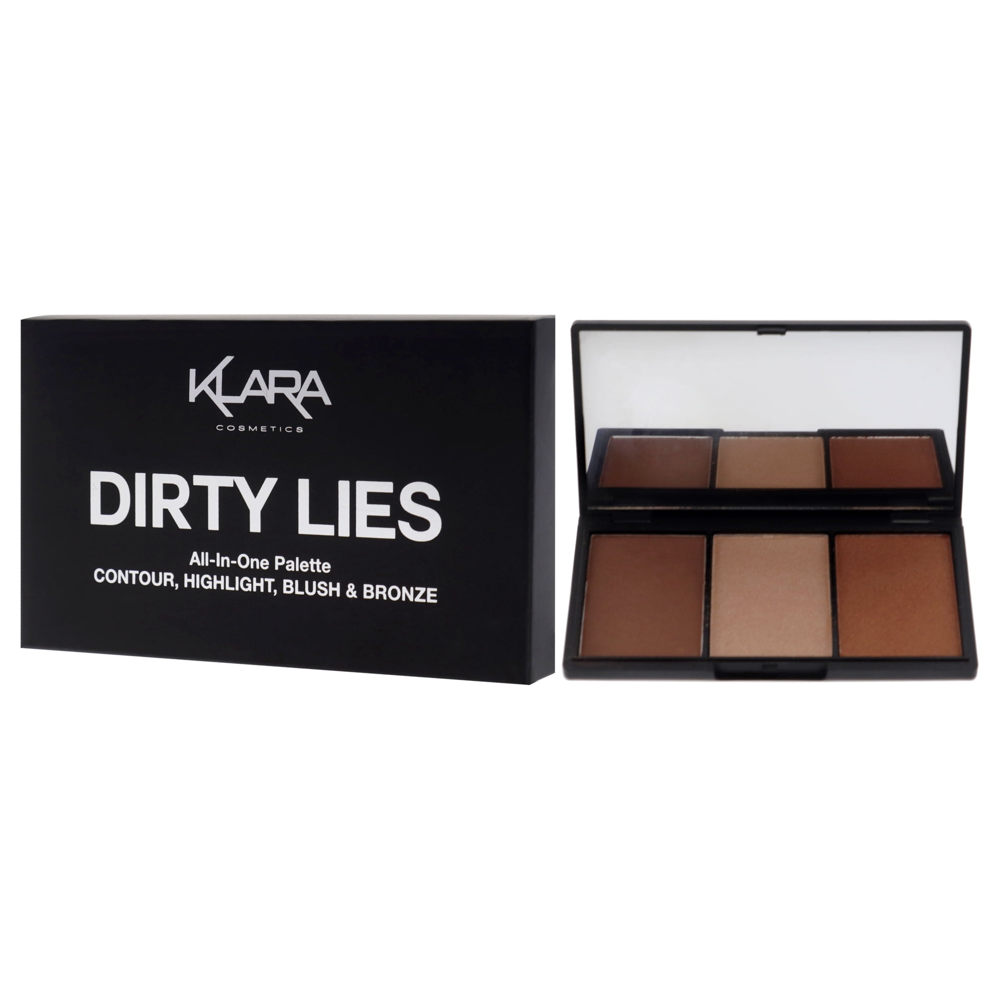 Klara Cosmetics Contour Blush and Highlight Palette Naked Truth