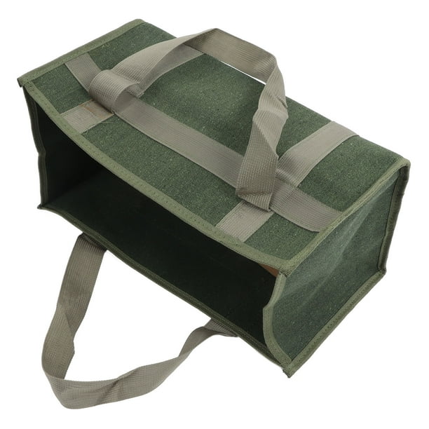 Bolsa De Herramientas De Boca Ancha De Lona, bolsa De Almacenamiento De Herramientas Impermeable, Resistente Al Desgaste, De Gran Capacidad, Color Verde OD, Para Electricista