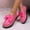 Pink, variant on WAVSUF Women's Lug Sole Loafers, Round Toe Retro Bow Slip On Casual Summer Dressy Shoes Black 8.5