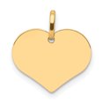thumbnail image 1 of Collier Pendentif en Forme de Cœur en Or Jaune 14k avec Pendentif Charme Gravable, 1 of 8