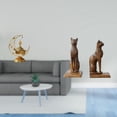 thumbnail image 2 of Candelabro Antiguo Y Figuras De Gato Egipcio, Sujetalibros Decorativos Para Sala De Estar, Chimenea, Oficina, Adorno De Mesa, Regalo De Inauguración De La Casa., 2 of 8