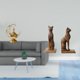 thumbnail image 2 of Candelabro Antiguo Y Figuras De Gato Egipcio, Sujetalibros Decorativos Para Sala De Estar, Chimenea, Oficina, Adorno De Mesa, Regalo De Inauguración De La Casa., 2 of 8