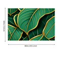 thumbnail image 3 of RKSupls Tapestry Wall Hanging Art, Green Tropical Leaves Gold Veins Pattern Tapestry Decoration for Daily Bedroom, Dorm, Living Room, Apartment Hallway Home Decor, 3 of 5