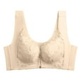 thumbnail image 2 of Loopsun Womens Bras Plus Size, Bras for Women, Women Fashion Solid Front Buckle Gathered Underwear Everyday Bra Beige M, 2 of 3