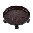 thumbnail image 2 of Luxcidy 10.23" Plant Caddy, Plant Pallet with Brake Wheels, Moving Plant Pot Saucer, Plant Roller Dolly for Indoor or Outdoor Heavy Duty Planter (Coffer), 2 of 4