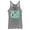 Gray Heather, variant on Women's Pokemon Bulbasaur Wink Face Racerback Tank Top Tahiti Blue 2X Large